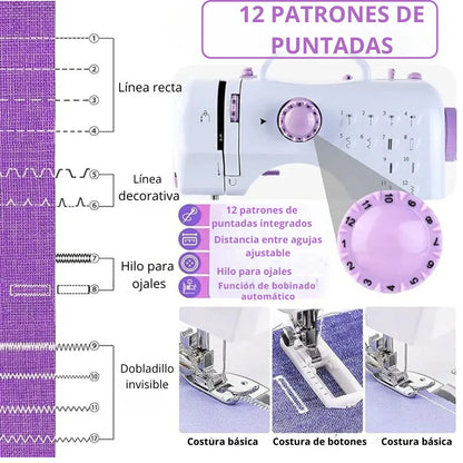 Maquina de Coser 12 Puntadas + 16 Libros de Costura Ebook